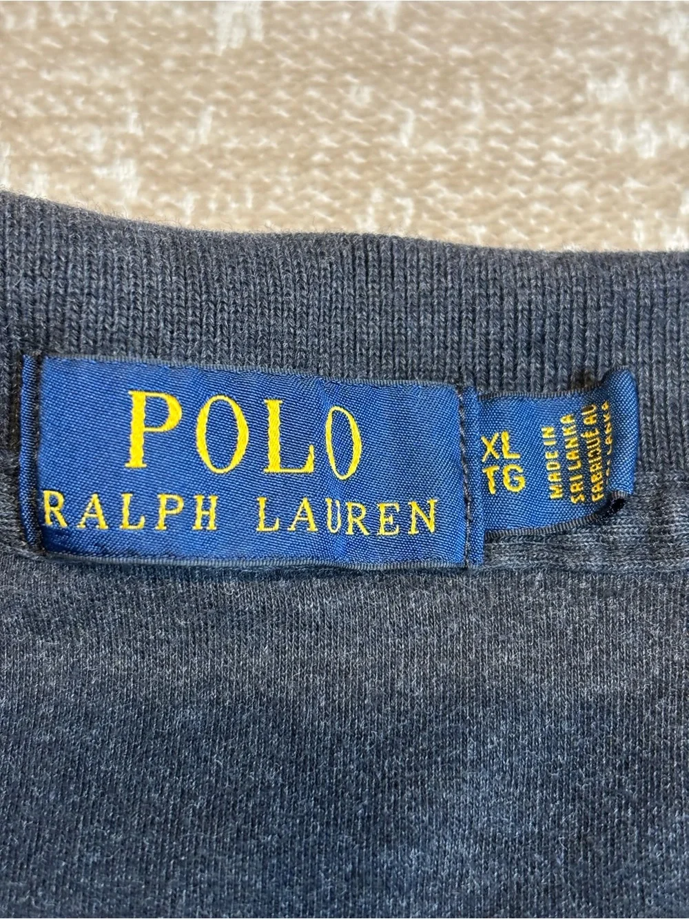 Polo Ralph Lauren Charcoal Gray Classic Polo Shirt Men's XL Pony Logo Cotton